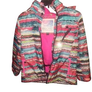 Big Chill Kids Vibrant Striped Raincoat